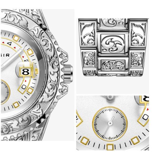 Men's Stylish Analog Moon Carved Watch