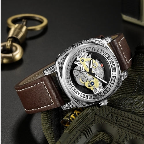 Men's Fashion Double-Sided Transparent Quartz Watch
