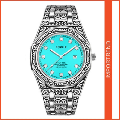 Men's Diamond Dial Watch