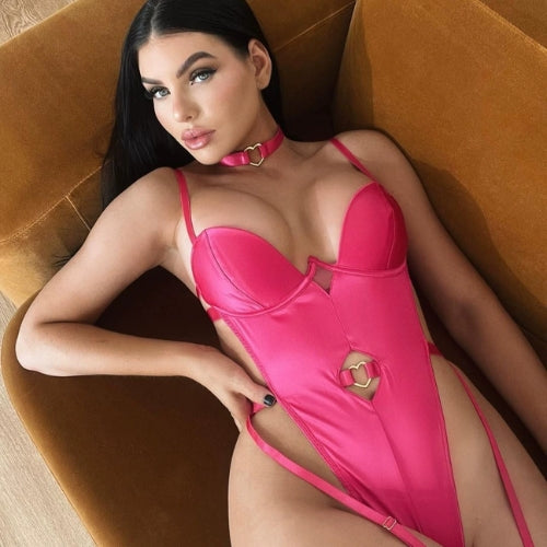 Sexy Lingerie Teddy – Open Crotch Bodysuit for Women