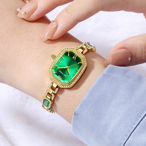 Diamond-Studded British Bracelet Watch for Women