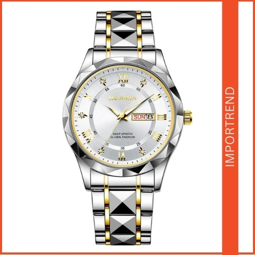Men's Stylish Stainless Steel Quartz Watch