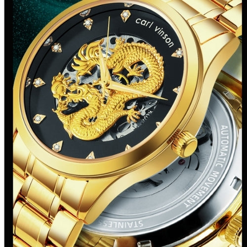 Men's Automatic Mechanical Watch Dragon Design