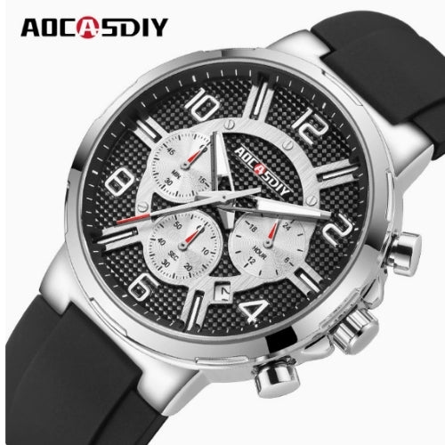 Men's Sports Watch – Large Dial & Silicone Strap
