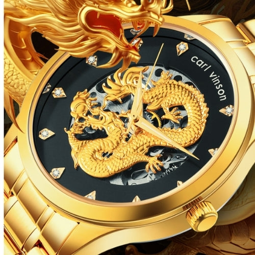 Men's Automatic Mechanical Watch Dragon Design