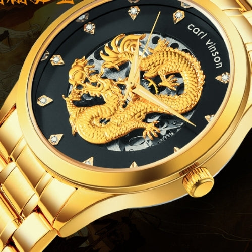 Men's Automatic Mechanical Watch Dragon Design