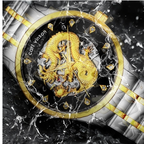 Men's Automatic Mechanical Watch Dragon Design