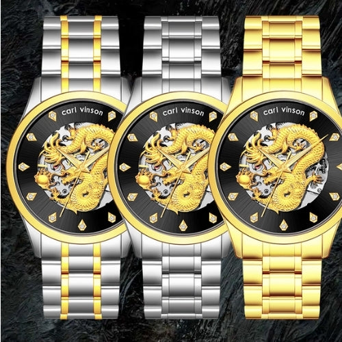 Men's Automatic Mechanical Watch Dragon Design