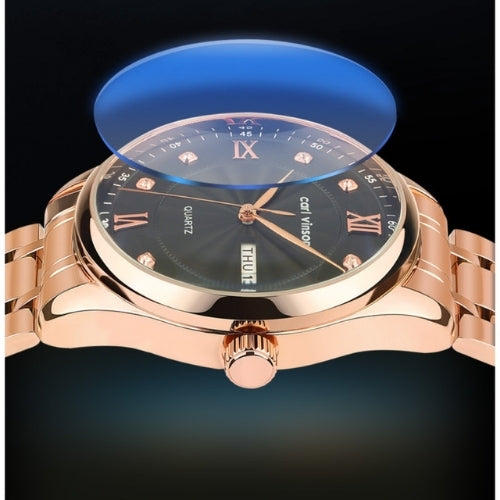 Women's Quartz Watch with Diamond Accents and Calendar Function