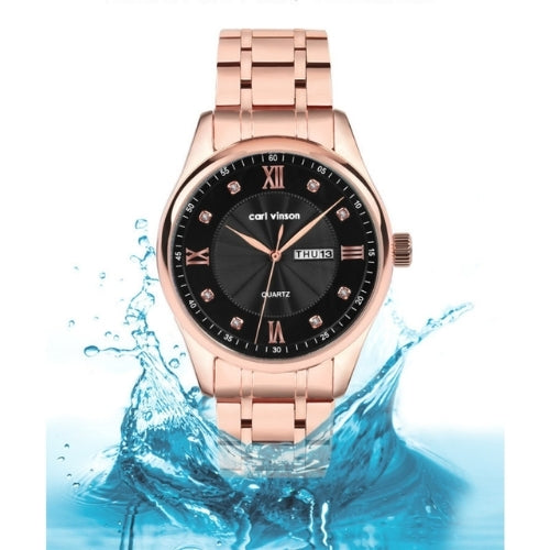 Women's Quartz Watch with Diamond Accents and Calendar Function