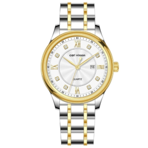 Women's Quartz Watch with Diamond Accents and Calendar Function