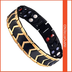 Black Stainless Steel Energy Bracelet for Mens's