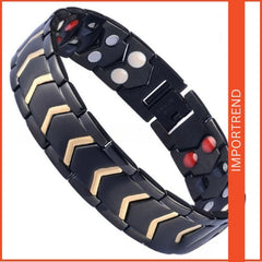 Black Stainless Steel Energy Bracelet for Mens's