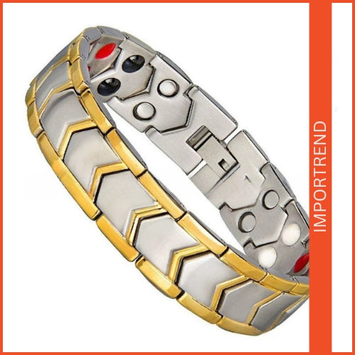 Black Stainless Steel Energy Bracelet for Mens's