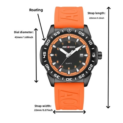 Men's Student Watch with Silicone Strap