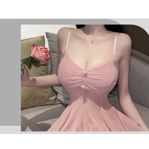 Suspender Nightwear Soft Lace & Mesh Lingerie Set