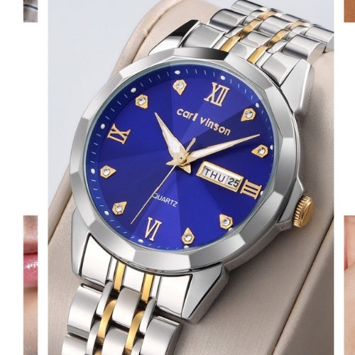 Men’s Quartz Watch with Luminous, Calendar Function