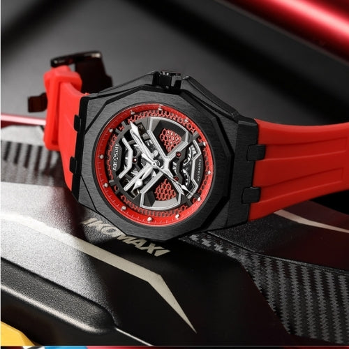 Men's Sports, Mechanical, Silicone Strap Watch