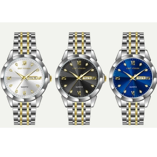 Men’s Quartz Watch with Luminous, Calendar Function