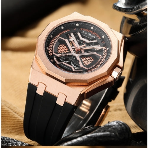 Men's Sports, Mechanical, Silicone Strap Watch