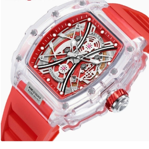 Transparent Men's Luminous Silicone Watch