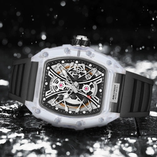 Transparent Men's Luminous Silicone Watch
