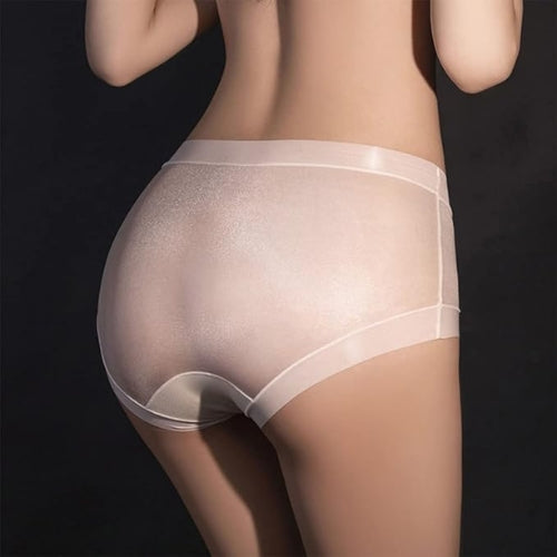 Shiny Ice Silk Seamless Brief Low-Waist Underwear