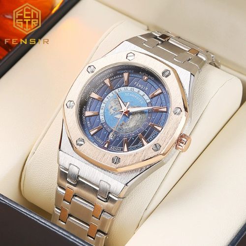 Men's Earth Style Square Quartz Watch