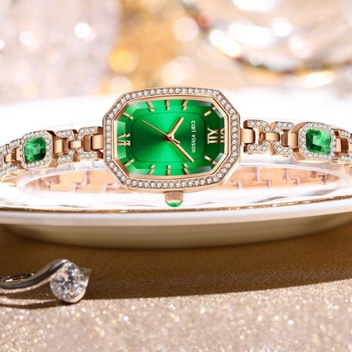 Diamond-Studded British Bracelet Watch for Women