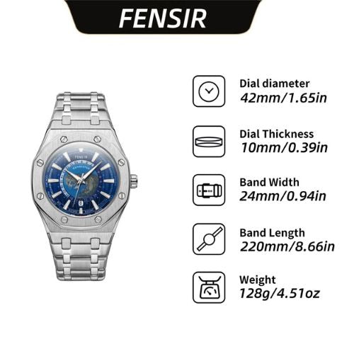 Men's Earth Style Square Quartz Watch