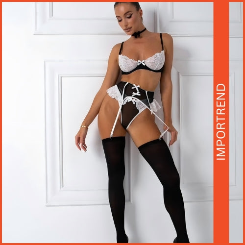 Women's Floral Lace Mesh Underwire Bra & Panty Lingerie Set
