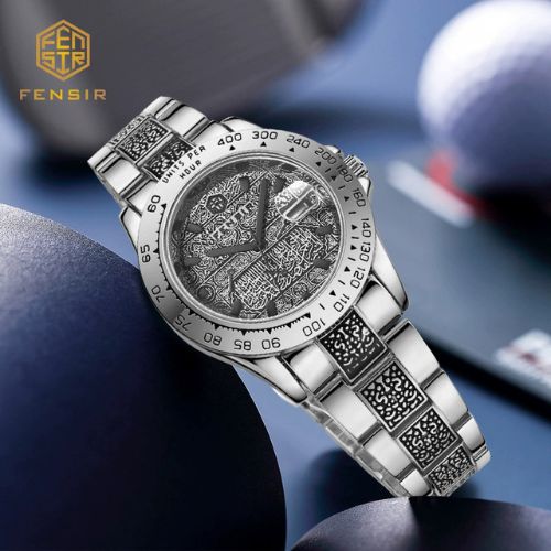 Men's Quartz Watch with Tattoo Pattern