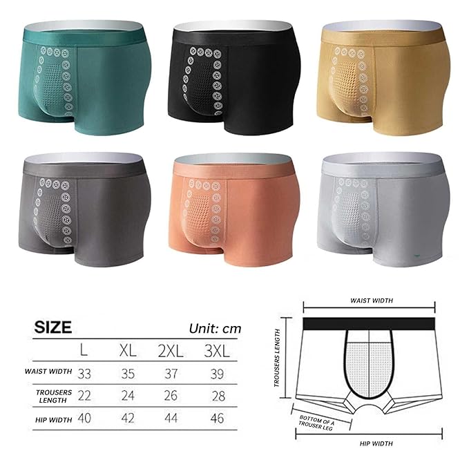 Antibacterial Seamless Negative Ion Mens Boxer Briefs