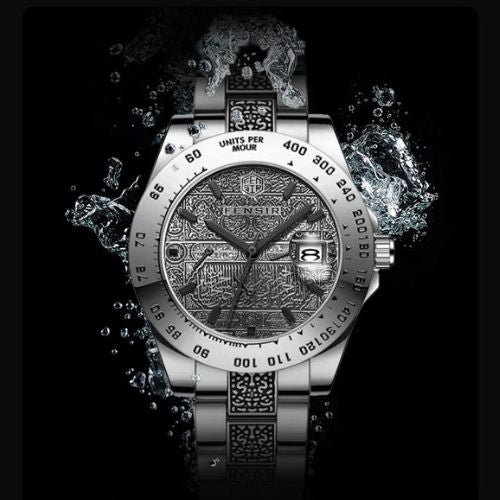 Men's Quartz Watch with Tattoo Pattern