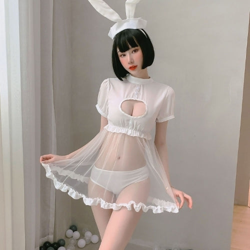 Nurse Cosplay Lingerie Set - Stretchable & Perfect Fit