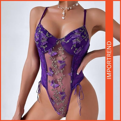 Women's Butterfly Embroidery Versatile & Comfortable Lingerie