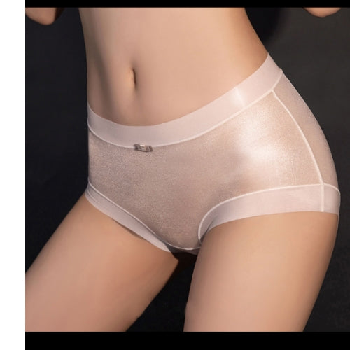 Shiny Ice Silk Seamless Brief Low-Waist Underwear