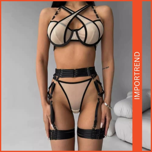 Women's Bra Mesh Gauze Steel Ring Waist-Seal Lingerie