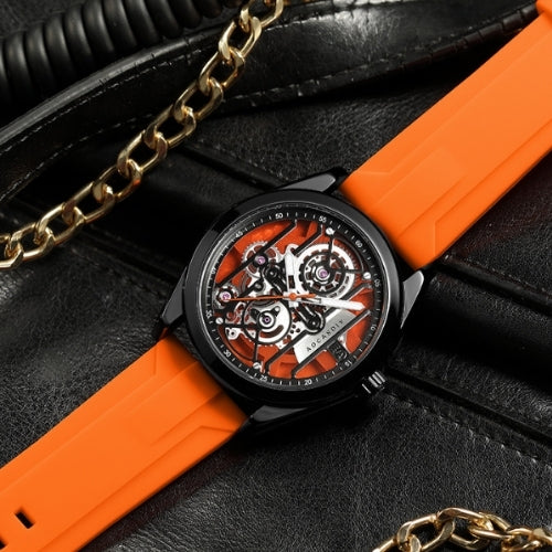 Men's Analog Wristwatch Sapphire Glass, Silicone Rubber Strap