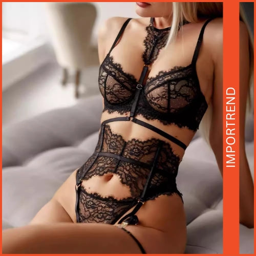 Lace Eyelash Lace Splicing Steel Ring Hanging Neck Ankle Ring Lingerie