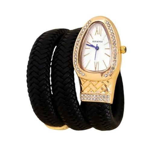 Women's Leather Strap Snake Watch