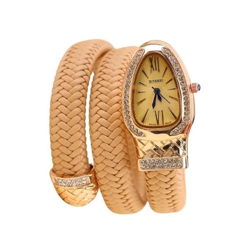 Women's Leather Strap Snake Watch