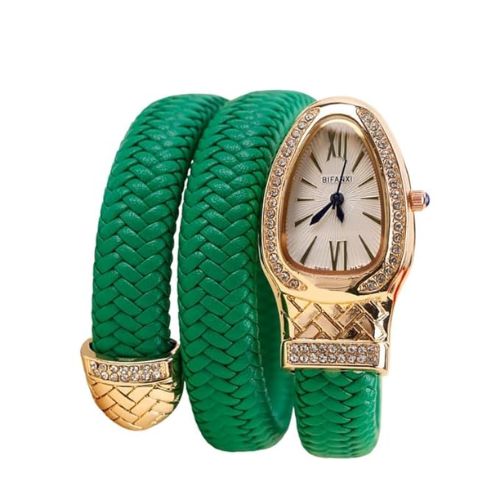 Women's Leather Strap Snake Watch