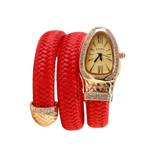 Women's Leather Strap Snake Watch