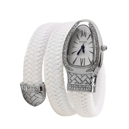 Women's Leather Strap Snake Watch