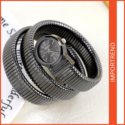 Women's Snake-Shaped Round Dial Watch
