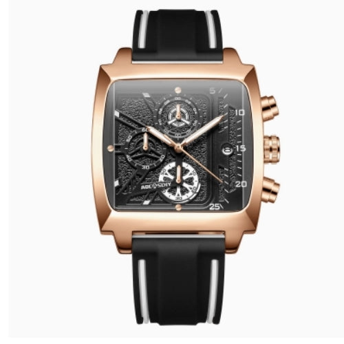 Men's Large Square Quartz Watch