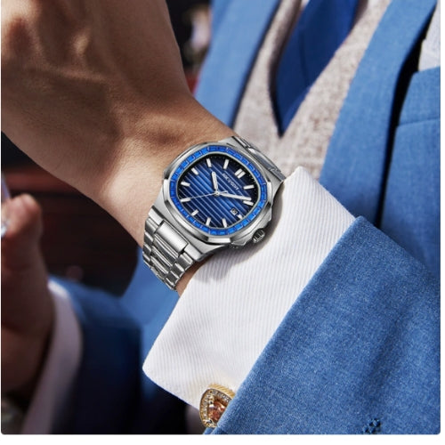 Men's Diamond Watch & Stainless Steel Strap