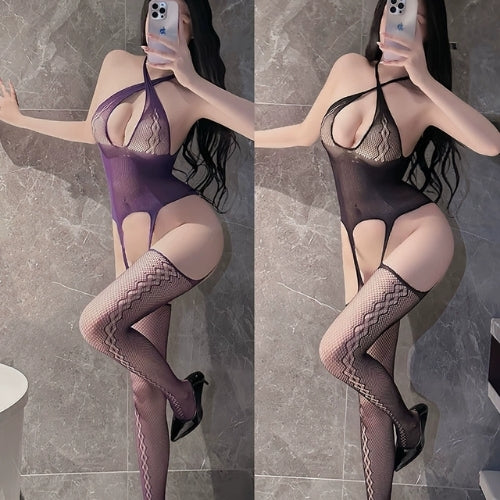 Seductive Full-Body Net Cosplay & Nightwear