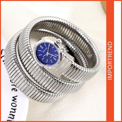 Women's Snake-Shaped Round Dial Watch